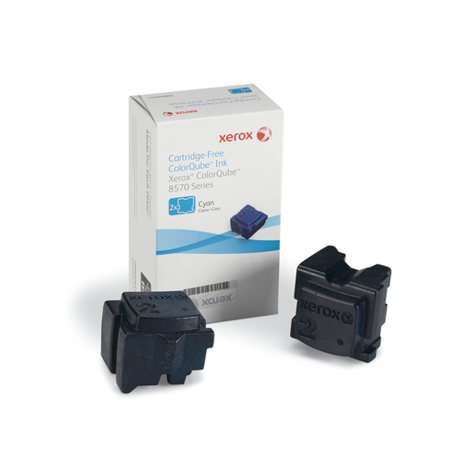 Xerox Genuine ColorQube 8570 / 8580 Cyan Solid Ink () - 108R00931
