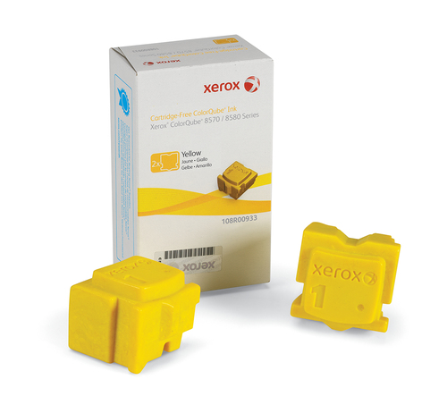 Xerox Genuine ColorQube 8570 / 8580 Yellow Solid Ink () - 108R00933