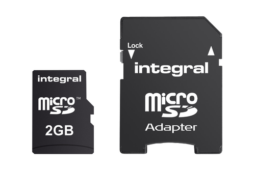 INTEGRAL 2GB MICRO SD CARD + ADAPTER
