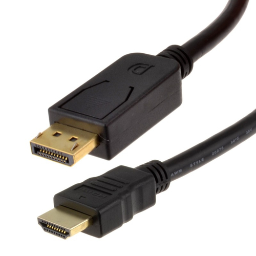 kenable 007341 video cable adapter 2 m HDMI Type A (Standard) DisplayPort Black