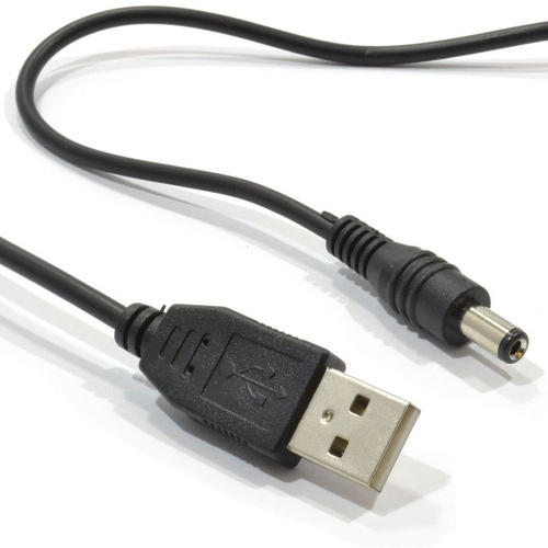 kenable 008770 power cable Black 0.5 m USB A IEC Type A (5.5 mm, 2.1 mm)