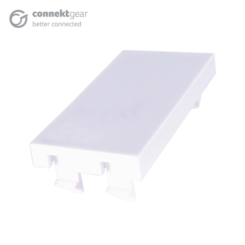 connektgear Single Blanking Plate 25 x 50mm - White