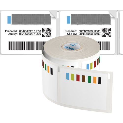 DYMO Authentic LabelWriter Stock Rotation Labels for Food Industry | 54mm x 70mm | 400 Colour-Coded Self-Adhesive Labels | For LabelWriter Label Makers