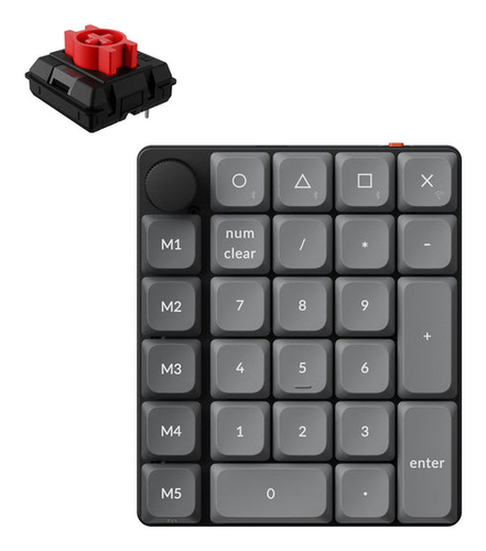 Keychron K0 Max QMK numeric keypad Universal Bluetooth/USB/RF Wireless Black, Grey