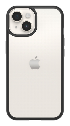 OtterBox React Case for iPhone 14, Shockproof, Drop proof, Ultra-Slim, Protective Thin Case, Tested to Military Standard, Antimicrobial Protection, Black Crystal, No retail packaging
