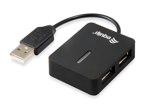 Equip 128952 interface hub USB 2.0 480 Mbit/s Black