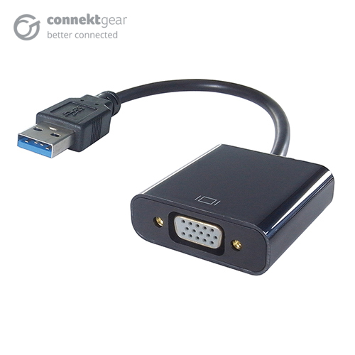 CONNEkT Gear USB 3 to VGA Adapter A Male to VGA Female
