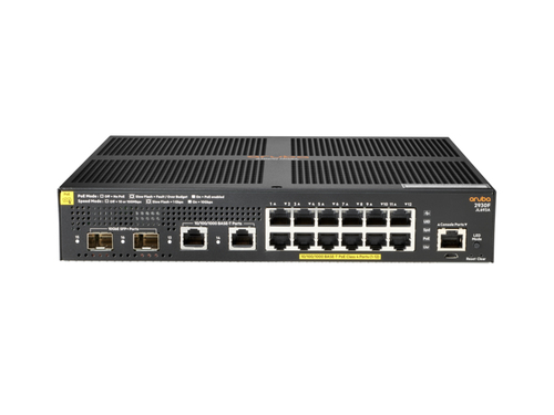 HPE Aruba Networking 2930F 12G PoE+ 2G/2SFP+ Switch