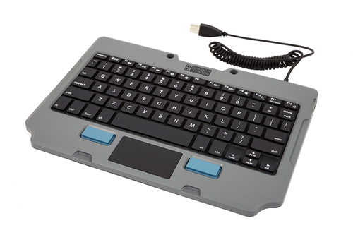 Gamber-Johnson 7160-1449-04 mobile device keyboard QWERTY Spanish USB Black, Grey