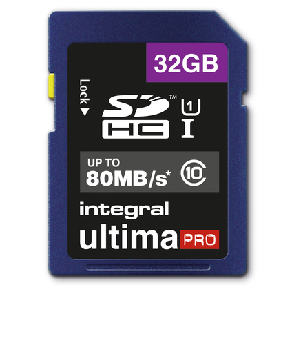 Integral 32GB SDHC CL10 UHS 1 U1 80 MB/S