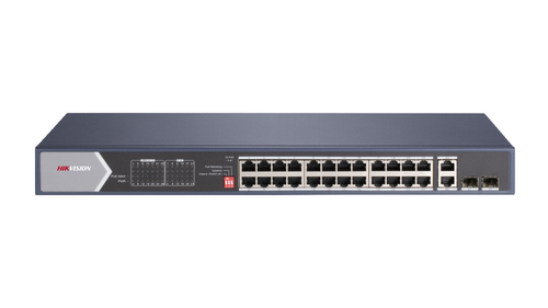 Hikvision DS-3E0528HP-E network switch Unmanaged Gigabit Ethernet (10/100/1000) Power over Ethernet (PoE) Blue