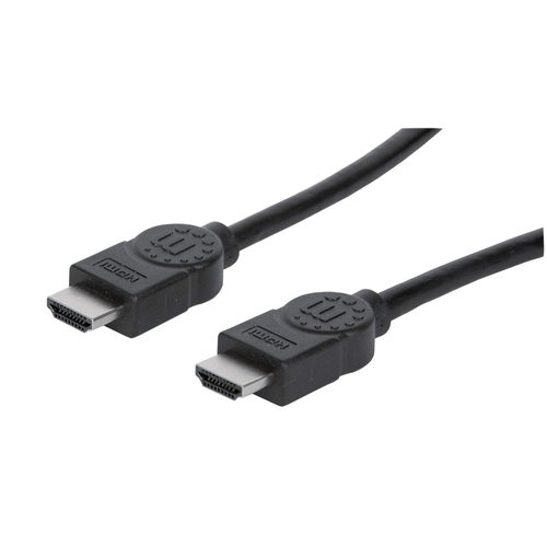 Manhattan HDMI 4K@30Hz Cable with Ethernet, 3m, Suitable for ALL 1080p/HD and majority of 4K uses (check your system 4K specification to be sure), Male to Male, Black, Ultra HD 4k x 2k, Lifetime Warranty, High Speed, Equivalent to HDMM3MHS