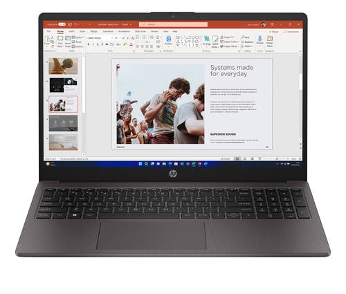 HP 255 15.6 inch G10 Notebook PC AMD Ryzen™ 5 7530U Laptop 39.6 cm (15.6") Full HD 8 GB DDR4-SDRAM 256 GB SSD Wi-Fi 6 (802.11ax) Windows 11 Pro Silver