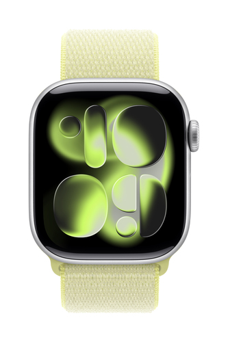 Apple MFFF4ZM/A smart wearable accessory Band Yellow Nylon, Recycled polyester, Spandex