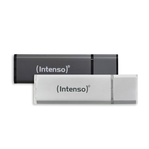 Intenso AluLine USB Drive 32GB Doppelpack 2x32GB - 32 GB USB flash drive USB Type-A 2.0 Anthracite, Silver