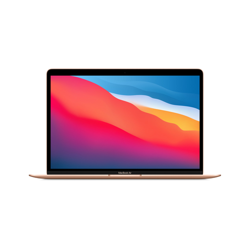MacBook Air 13-inch, Gold, M1, 8-core CPU and 7-core GPU, 8GB memory, 256GB SSD, Backlit Magic Keyboard - British, UK Power Supply