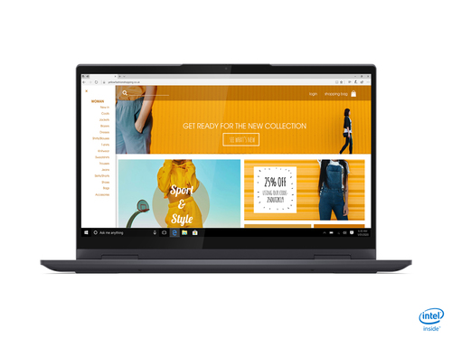 Lenovo Yoga 7 14ITL5 Intel® Core™ i5 i5-1135G7 Hybrid (2-in-1) 35.6 cm (14") Touchscreen Full HD 8 GB DDR4-SDRAM 256 GB SSD Wi-Fi 6 (802.11ax) Windows 11 Home UK English Grey