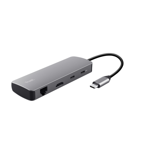 Trust 25672 interface hub USB Type-C Grey