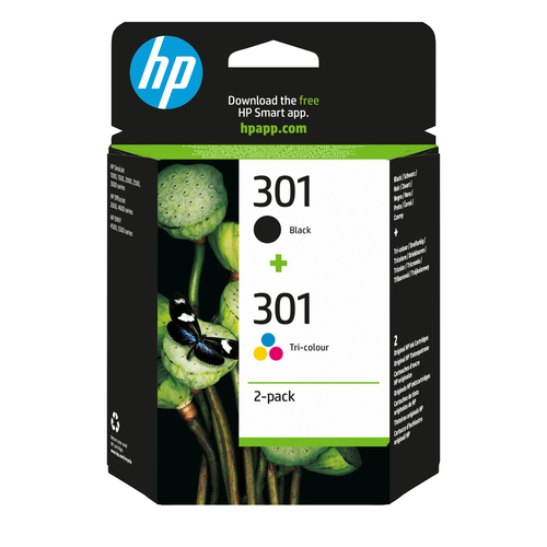 HP 301 Black and Tri-color Original Ink Cartridges