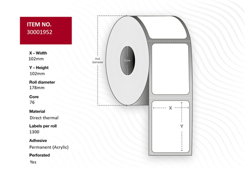 Capture 30001952 printer label White