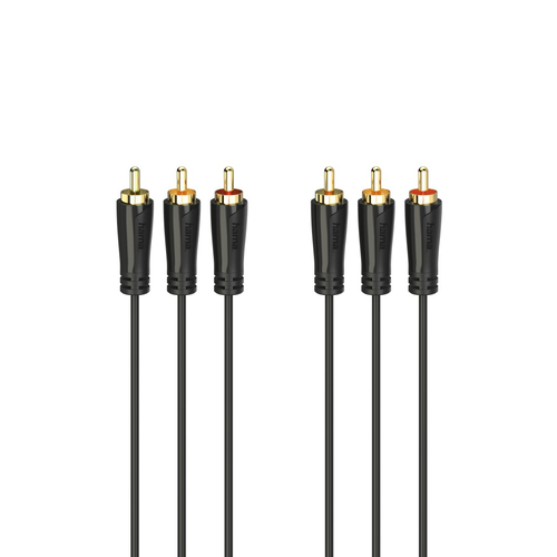 Hama 00205150 audio cable 1.5 m 3 x RCA Black