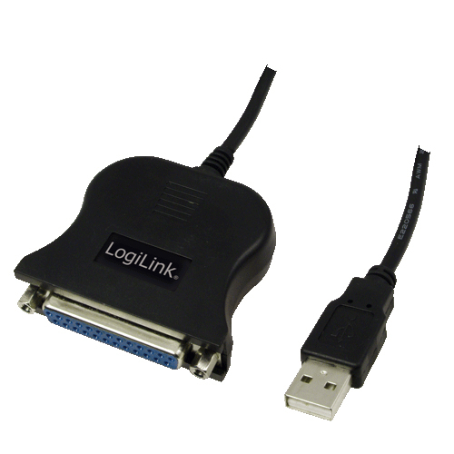 LogiLink UA0054A parallel cable Black 1.8 m