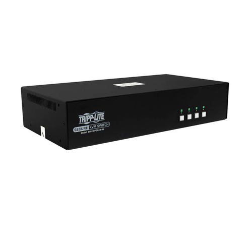 Tripp Lite B002-DP2AC4-N4 Secure KVM Switch, 4-Port, Dual Head, DisplayPort to DisplayPort, 4K, NIAP PP4.0, Audio, CAC, TAA