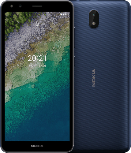 Nokia C01 Plus 5.45 Inch Android (Go Edition) UK SIM Free Smartphone with 1 GB RAM and 16 GB Storage (Dual SIM) - Blue