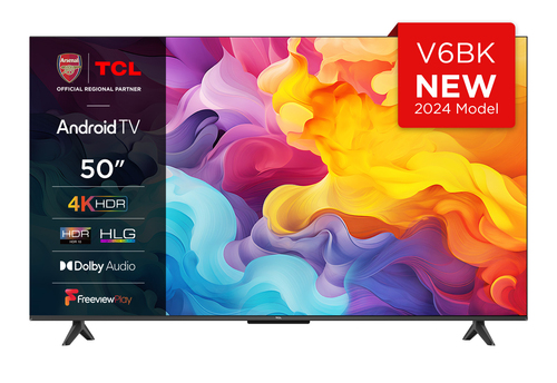 TCL 50V6BK TV 127 cm (50") 4K Ultra HD Smart TV Wi-Fi Titanium 260 cd/m²