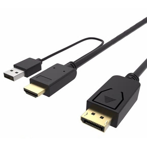 Fairline 1096-020 video cable adapter 2 m HDMI + USB Type-A DisplayPort Black