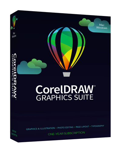 Corel CorelDRAW Graphics Suite Graphic editor 1 license(s) 1 year(s)