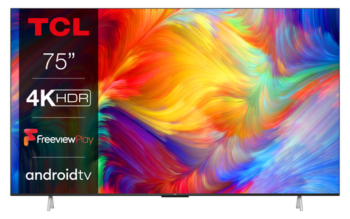 TCL 75P638K TV 190.5 cm (75") 4K Ultra HD Smart TV Wi-Fi Aluminium, Anthracite