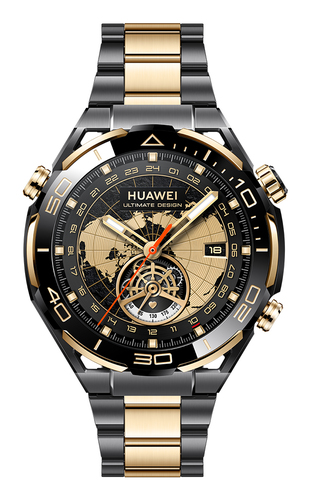 Huawei Watch Ultimate Design 3.81 cm (1.5") AMOLED 49.4 mm Digital 466 x 466 pixels Black, Gold GPS (satellite)