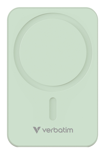 Verbatim Charge 'n' Go Essentials Magnetic Wireless Power Bank 20000 mAh Green