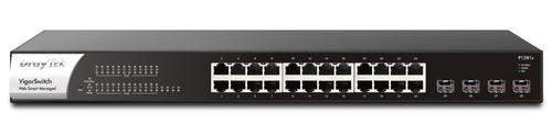 DrayTek VSP1281X-K network switch Managed L2 Gigabit Ethernet (10/100/1000) Power over Ethernet (PoE) 1U Black