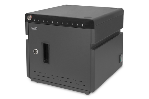 Digitus Mobile Desktop Charging Cabinet for 10 Laptops/Tablets Up to 13 Inches, UV-C, USB-C