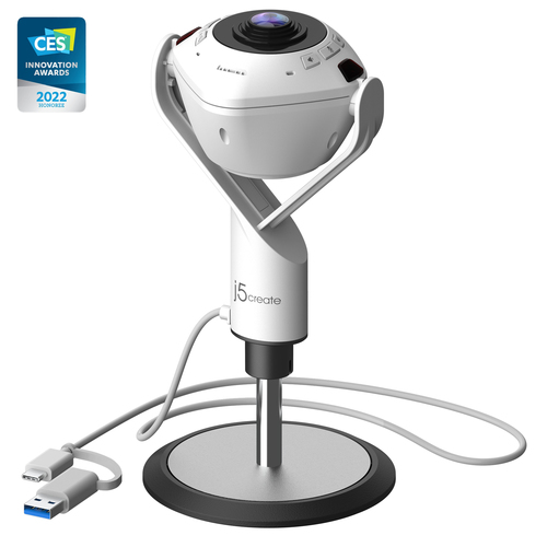 j5create JVU368 360° AI-Powered Webcam with Speakerphone