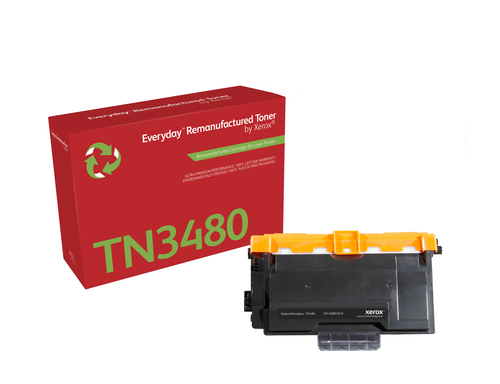 EverydayTM Mono Remanufactured Toner by Xerox compatible with Brother TN3480, High capacity