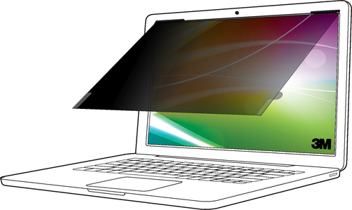 3M Bright Screen Privacy Filter for 14in Laptop, 16:10, BP140W1B