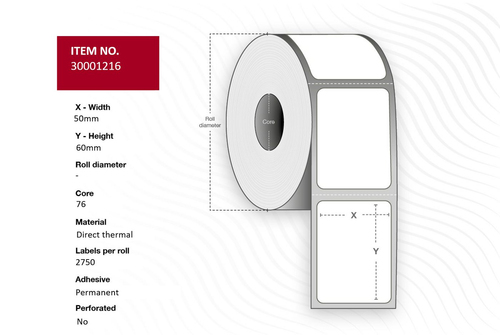 Capture 30001216 printer label White