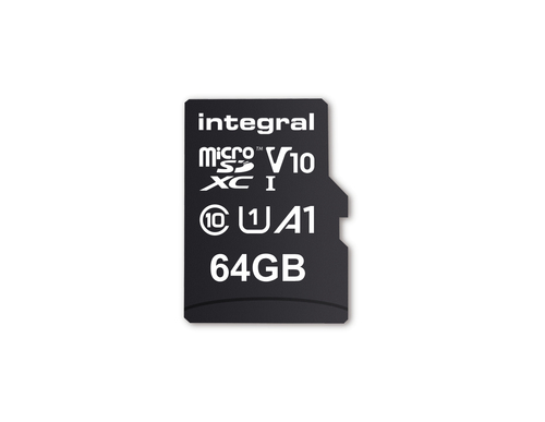 Integral 64GB MICRO SDXC UHS-1 U1 CL10 V10 A1 UP TO 100MBS READ