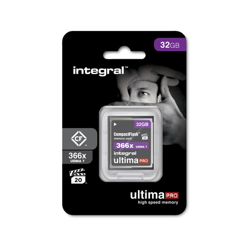 Integral 32GB COMPACT FLASH MEMORY CARD CF UDMA 7 VPG-20 UP TO R-55 W-25 366X