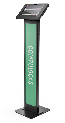 Compulocks iPad Pro M4 & M5 11", Apex Enclosure Brandable Floor Stand - Black