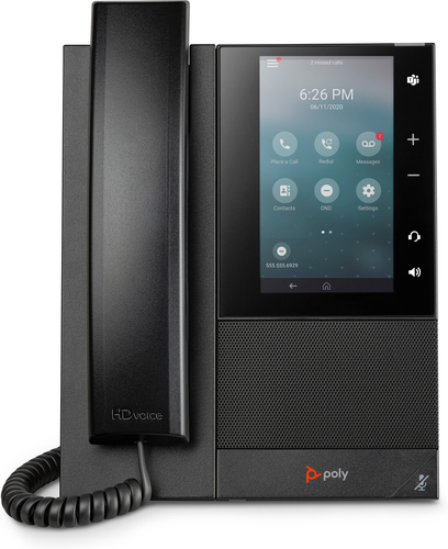 HP Poly CCX 500 Business Media Phone with Open SIP and PoE-enabled