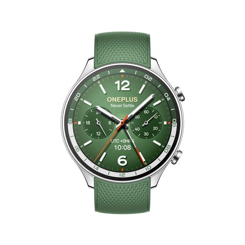 OnePlus Watch 2R 3.63 cm (1.43") AMOLED 46 mm Digital 466 x 466 pixels Touchscreen Green Wi-Fi GPS (satellite)