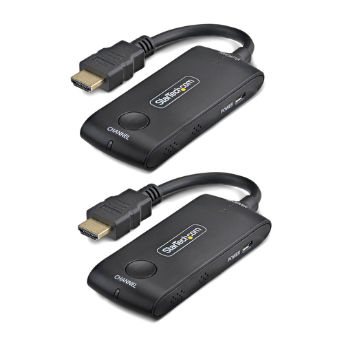 StarTech.com Wireless HDMI Extender for Meeting Rooms and Huddle Spaces, 4K 60Hz, 65ft Range, USB Powered, Plug-and-Play Transmitter and Receiver Kit