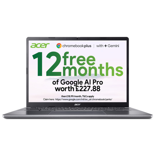 Acer Chromebook Plus 514 CB514-3H - AMD Ryzen 5 7520C, 8GB, 256GB SSD, 14" WUXGA, Google Chrome OS, Iron
