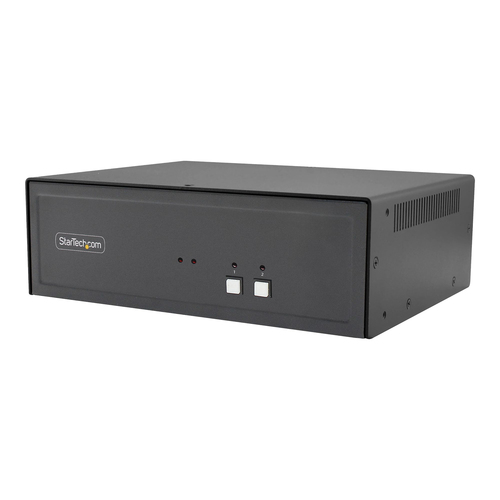StarTech.com Secure 2-Port KVM Switch, DisplayPort, 4K 30Hz, NIAP 4.0 Desktop KVM, Metal Housing, Made in the USA