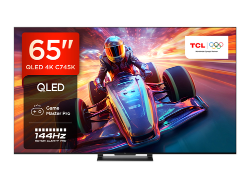 TCL C74 65C745K TV 165.1 cm (65") 4K Ultra HD Smart TV Wi-Fi Black