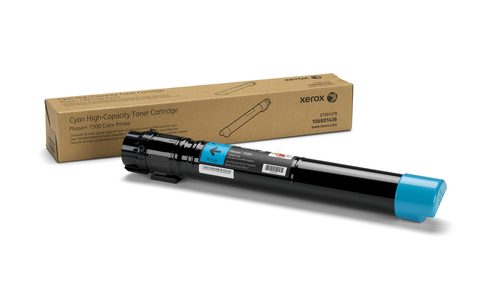Xerox Genuine Phaser® 7500 Cyan High capacity Toner Cartridge (17800 Pages) - 106R01436